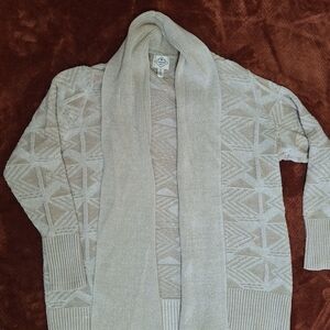 St. John's Bay Cream Cardigan with Scarf